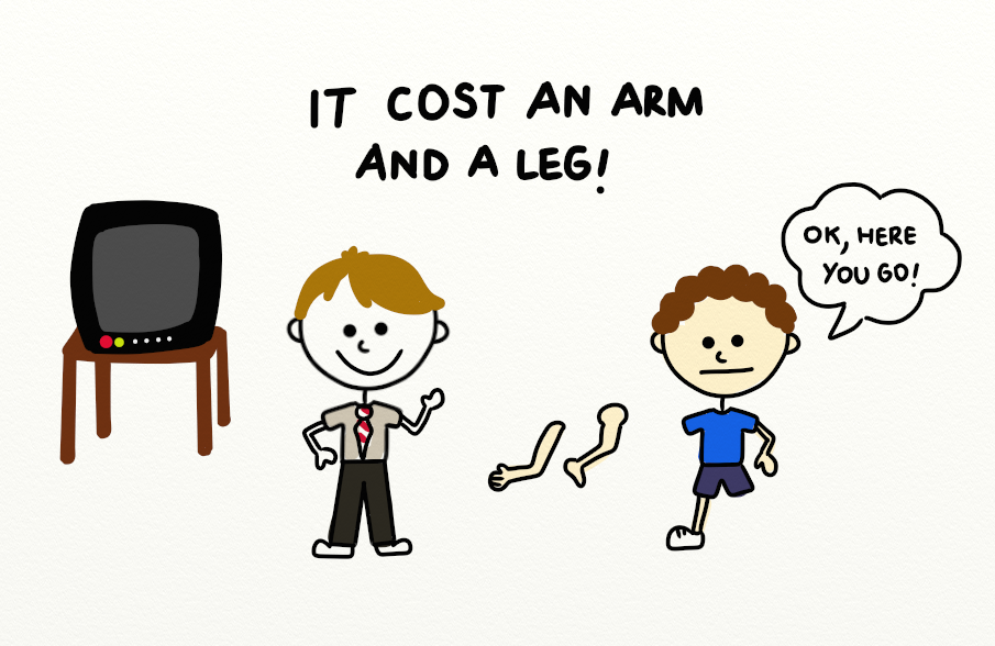 Idiom cost an arm and a leg Teacher Diane